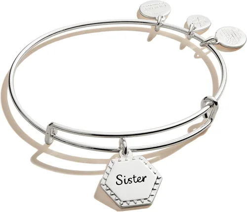 Alex and Ani - Pulsera expandible de alambre para mujer, con dije significativo, colección Because I Love You, de 2 a 3.5 pulgadas