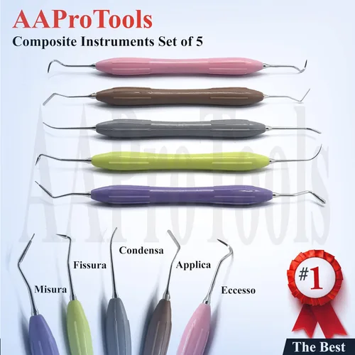 Vista 2 de Kit de instrumentos de llenado compuesto dental de silicona 5pcs Herramientas DN-2285