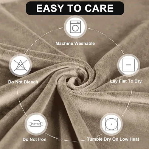 Vista 8 de FestiCorp Funda de sofá de terciopelo, fundas para sofás con 3 cojines, fundas elásticas de 4 piezas, fundas gruesas para muebles para perros y Camel