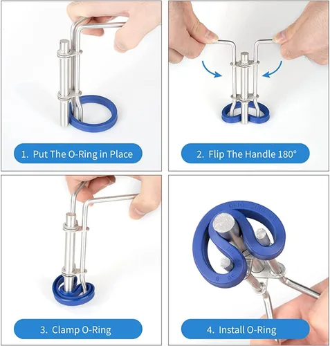 Vista 4 de Kit de herramientas de instalación de sellos hidráulicos de 5 piezas, herramientas de sello de reparación de pistón de cilindro hidráulico, kits