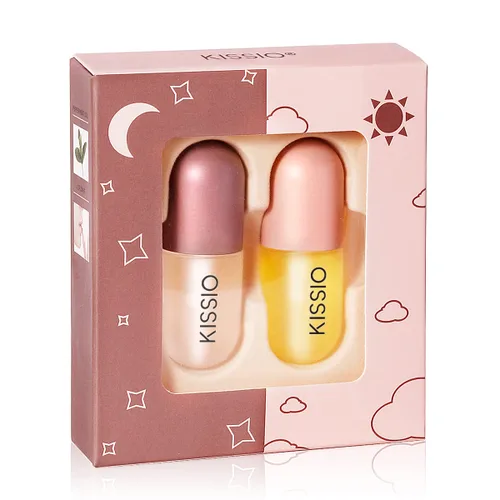Vista 13 de KISSIO - Rellenador de labios, brillo labial con color, suero de labios con extractos de plantas, brillo hidratante para labios más voluminosos e