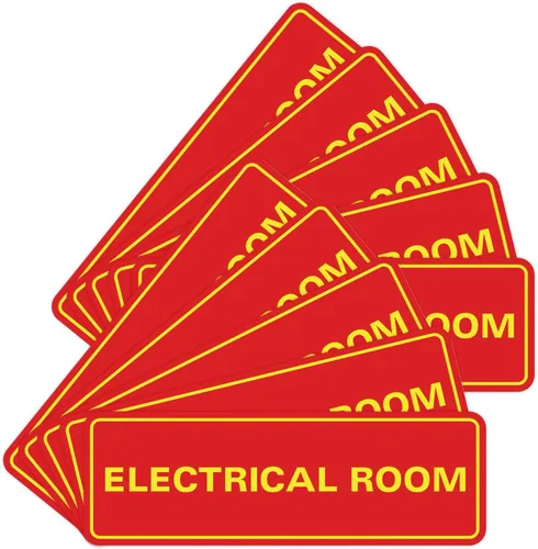 Vista 25 de All Quality Letrero eléctrico estándar para habitación, negro, pequeño (paquete de 5)