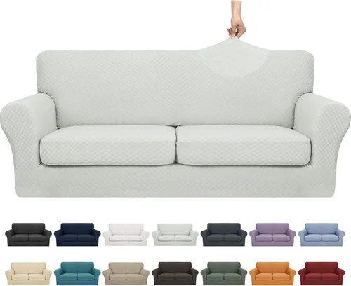 Vista 35 de YEMYHOM - Fundas elásticas para cojín individual, protector de sofá, silla, asiento, funda deslizante, funda suave de sofá, reemplazo, grande, a