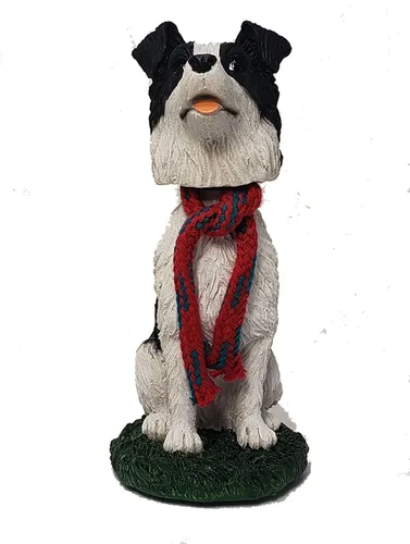 Vista 4 de Animal Den Border Collie - Figura de perro Bobblehead para regalo para tablero de instrumentos de automóvil