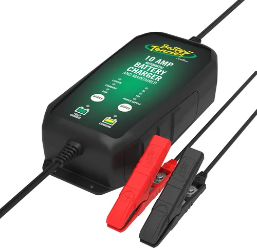 Vista 2 de Battery Tender Power Tender - Cargador y mantenedor de batería de 10 amperios/2 amperios y 12 V, cargador rápido, fuente de alimentación