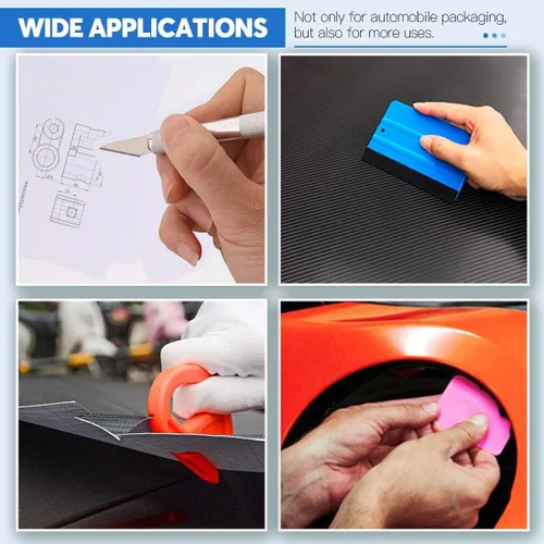 Vista 7 de Glarks Kit de herramientas de película de tinte de ventana de automóvil, herramienta de envoltura de vinilo para vehículos, incluye espátula