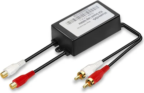 Filtro de ruido RCA Eliminador de zumbido Aislante de bucle de tierra (no afecta al bajo) Aislante de calidad para reproductor de audio de coche,