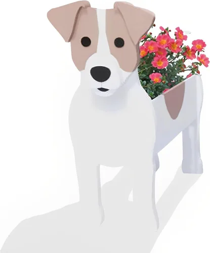 Vista 31 de Macetero de flores para perros, regalos para mujeres, bonitas macetas de PVC para perros, macetas para interiores y exteriores, maceta de jardín