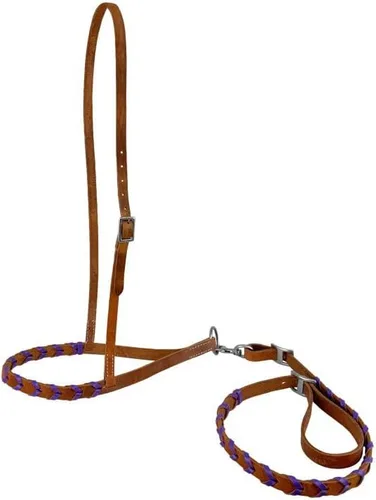 Vista 3 de Showman Argentina Cuero Trenzado Noseband Tie Down
