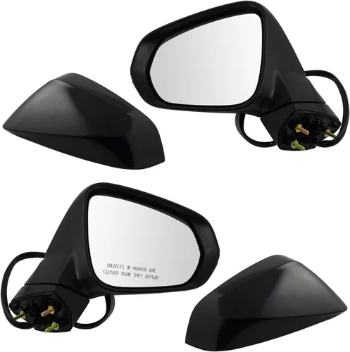 Vista 104 de TRQ Conjunto de 2 piezas de espejo lateral para conductor y pasajero, ajuste eléctrico, sin calefacción, sin memoria, color negro, compatible