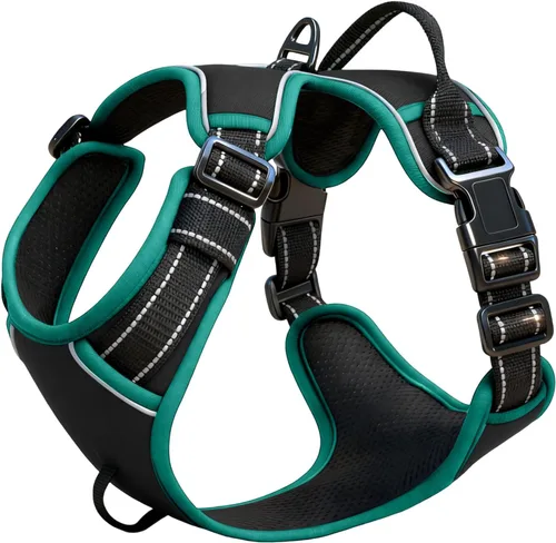 Vista 124 de Arnés para perro sin tirones, chaleco reflectante ajustable y acolchado para mascotas con asa de fácil control, fácil de llevar con nudo elegante