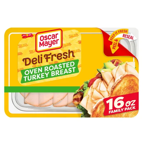 Oscar Mayer Deli Fresh Pechuga de Pavo Asada al Horno, Paquete Familiar de 16 oz