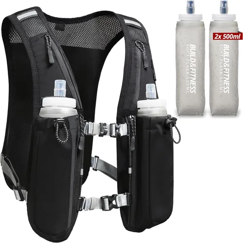 Vista 10 de Running Hydration Vest for Women and Men. Reflective, 8 Pocket, Quick Dry, Water-Resistant, Breathable, Adjustable Backpack for Runs, Hiking
