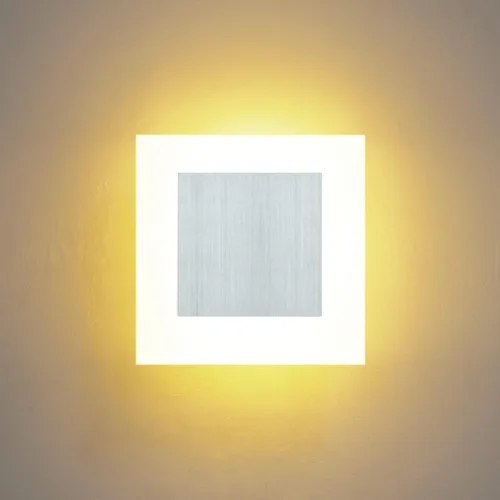 Kawell Moderno apliques de pared LED de 10 W, lámpara de pared LED cuadrada de acrílico para interiores, lámpara de pared LED minimalista para