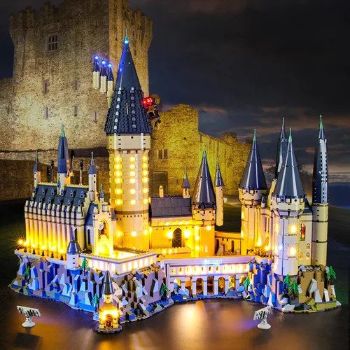 BRIKSMAX Kit de iluminación LED para el Castillo de Hogwarts de Harry Potter - Compatible con el modelo de bloques de construcción Lego 71043 - No