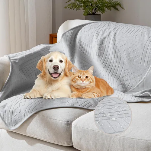 Vista 25 de Funda impermeable para silla reclinable, lavable de terciopelo de doble cara y patrón reversible, para sofá, cama, automóvil y sofá, protección