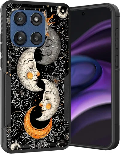 Vista 199 de para Moto G Play 4G 2024, funda de dos capas híbrida resistente y a prueba de golpes, PC duro + silicona suave protectora para Motorola Moto G Play