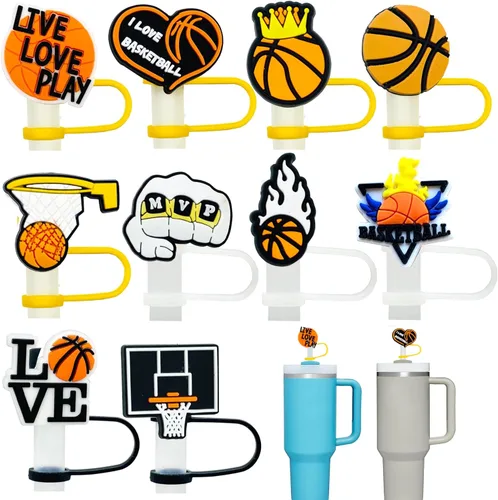 Vista 11 de 10 tapas de popote para vaso Stanley Cup de 30 y 40 onzas, de 0.394 in, reutilizables, de silicona, para popote, accesorios para copas Stanley