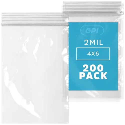 Vista 19 de GPI Bolsas de polietileno con cierre de plástico transparente, caja de 200, 2 mil de grosor, 2 pulgadas x 3 pulgadas, para viajes, almacenamiento