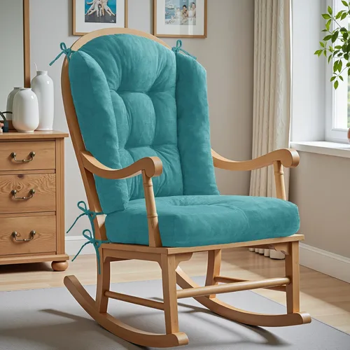 Vista 14 de Wingback Cojín para silla mecedora, cojines grandes para silla Adirondack, esponja de alta densidad, almohadillas de felpilla cómodas para Negro