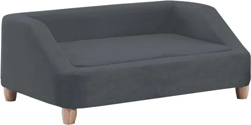 Vista 18 de Critter Sitters Sofá para Perros Rectangular de Microfibra Tostado de 36 Pulgadas para Perros de Tamaño Mediano, Cama Sofá Elevada Moderna