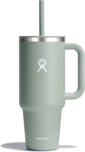 Vista 14 de Hydro Flask Vaso de Viaje de 40 Oz con Asa, Tapa y Pajita - Acero Inoxidable Aislado en 40 Oz Birch