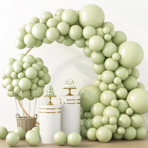 Vista 71 de RUBFAC - Kit de arco de globos de 129 piezas de color rojo rubí, diferentes tamaños de 18, 12, 10 y 5 pulgadas, globos de látex rojo cereza