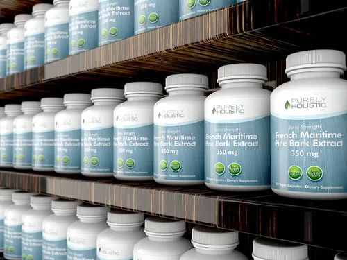 Vista 8 de Purely Holistic Extracto de corteza de pino 350 mg 180 cápsulas veganas 95% de proantocianidinas - Extracto de corteza de pino marítimo francés