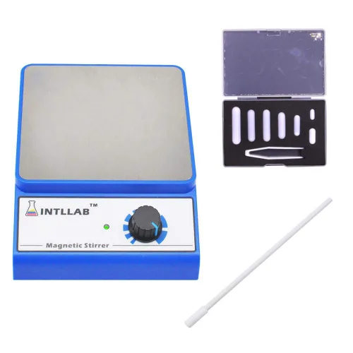 INTLLAB Agitador magnético con barra de agitación 7PCS Set y barra de agitación Retriever