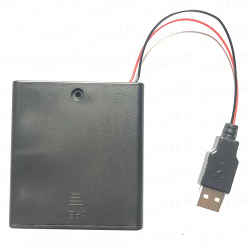 Vista 27 de 10 piezas de portapilas AA de 1 celda con tapa/interruptor de encendido/apagado/cables conductores, 1 caja de batería AA para producción