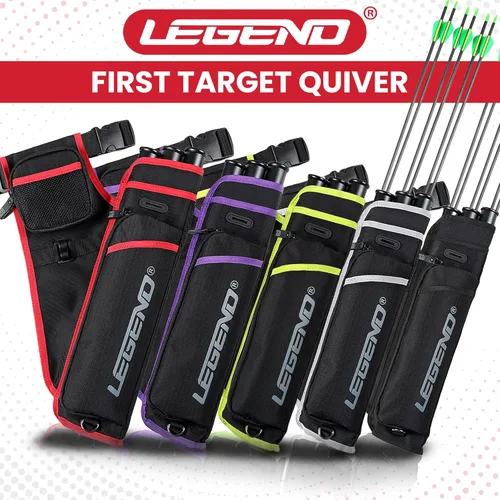 Vista 8 de LEGEND First Archery - Funda para flechas, carcaj de cadera con cinturón ajustable y 3 tubos de flecha, material de nailon duradero con ranura en T