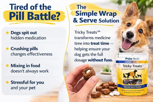 Vista 5 de No Pala Tech - Golosinas suaves para perros y gatos con sabor a pato a la parrilla, 30 golosinas masticables de entrenamiento para perros, fáciles