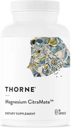 THORNE - Citramato de magnesio - Suplemento de citrato y malato de magnesio - Apoya la salud del corazón, los músculos esqueléticos, la función