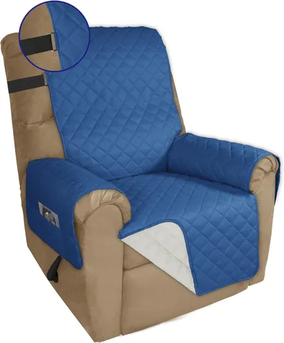 Vista 22 de PureFit Funda de sofá reversible resistente al agua, lavable a máquina, con espuma antideslizante y correa ajustable para perros, mascotas