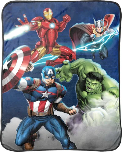 Marvel Avengers 2 Cobija de felpa, 50 x 60 pulgadas, S
