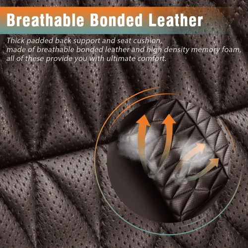 Vista 7 de Silla de oficina grande y alta de 400 libras, soporte lumbar ajustable, ruedas de goma silenciosas, base de metal resistente, escritorio ejecutivo