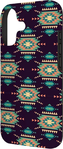 Vista 2 de Unique Western Black Turquoise Navajo Aztec Pattern Case for iPhone 17