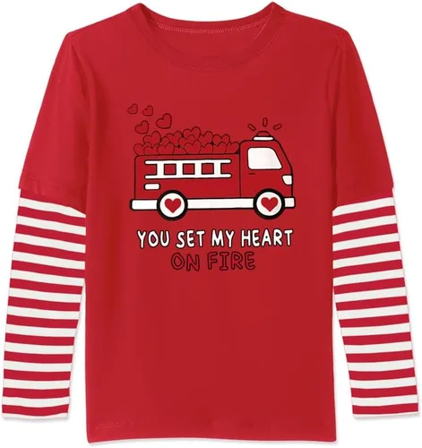 BesserBay Camisa unisex de manga larga para niños de 4 a 12 años