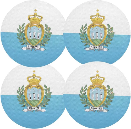 Vista 6 de Agender Pride Flag Round Placemats 15 Inch Seasonal Table Mats Decorative Table Mats for Home Kitchen Holiday Decoration