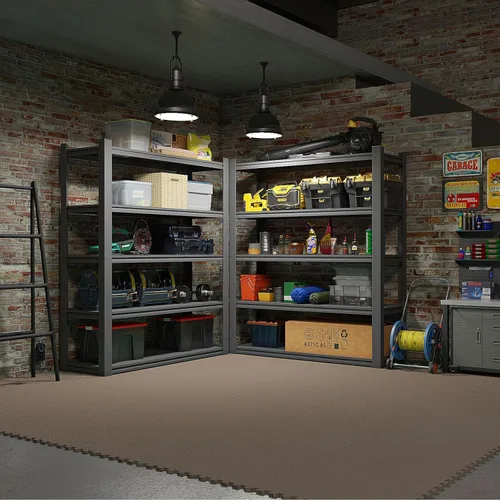 Vista 6 de Tapete de espuma EVA, estilo rompecabezas, baldosas conectables, para equipo de entrenamiento en casa y áreas de juego infantil, 24 x 24 x ½ Marrón