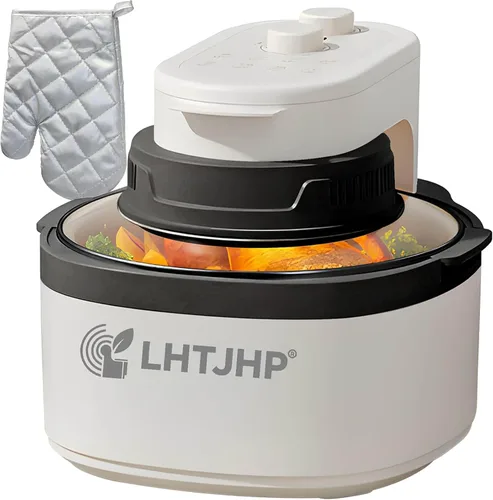 Combo de horno tostador de freidora de aire 8 en 1: freidora de aire de vidrio grande de 7.5 cuartos de galón para la familia, tecnología HotAir