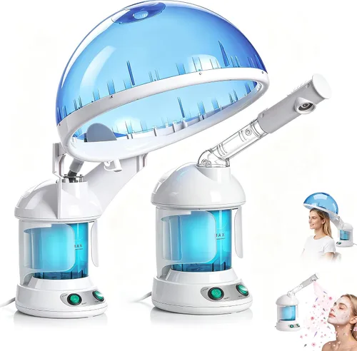 Vaporizador Facial 3 en 1, Vaporizador para el Cabello, Humidificador de Aire con Niebla Caliente Hidratante, Sistema de Hidratación, Atomizador