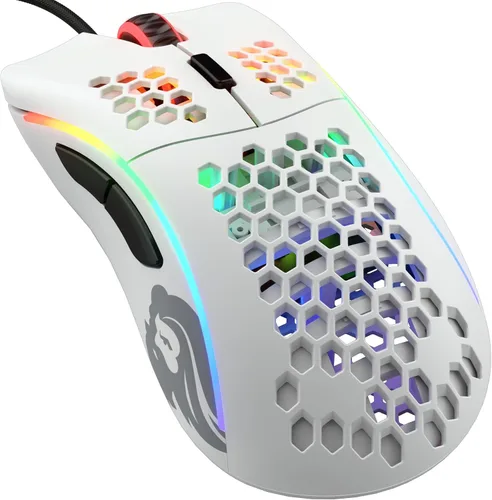Vista 9 de Glorious Gaming - Mouse superligero con cable para juegos de PC con carcasa de panal, 6 botones programables, iluminación RGB y patines de PTFE