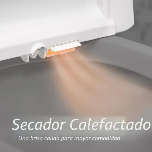 Vista 6 de SmartBidet SB-1000 - Asiento para bidé eléctrico con mando a distancia, con calefacción electrónica, secador de aire caliente y función de lavado