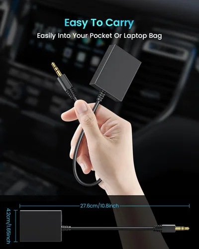 Vista 8 de ANDTOBO Adaptador de USB a Audio Auxiliar, Adaptador de 3.5mm Macho a USB Hembra para Reproducir Música con Unidad Flash en el Coche