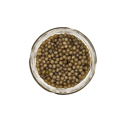 Vista 2 de ¡GARANTIZADO POR LA NOCHE! Caviar fresco Royal Osetra importado - Tarro de 2 onzas