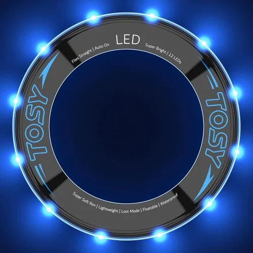 Vista 3 de TOSY Paquete de 3 – Azul + Verde + Rojo – Anillo Volador 12 LEDs Super Brillante
