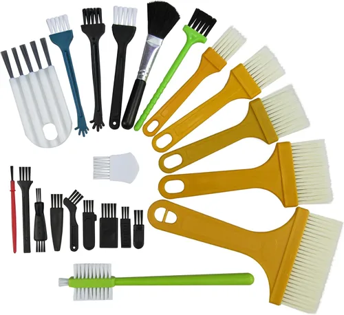 Cepillo de limpieza pequeño, cepillo electrónico para limpiar teclados de computadora, computadora portátil, máquina de coser, kit de cepillos de