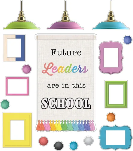 Vista 21 de Carson Dellosa Crafty and Cool Juego de Tablero de Anuncios Motivacional de 58 Piezas Bolsillos Llenos de Bondad, Decoración de Aula con Tema