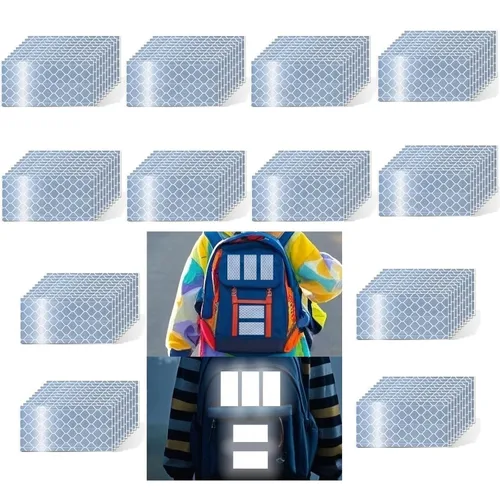 Vista 144 de Adhesivos reflectantes reflectantes de 1 pulgada de diámetro, reflector, impermeable, cinta adhesiva de advertencia de alta visibilidad